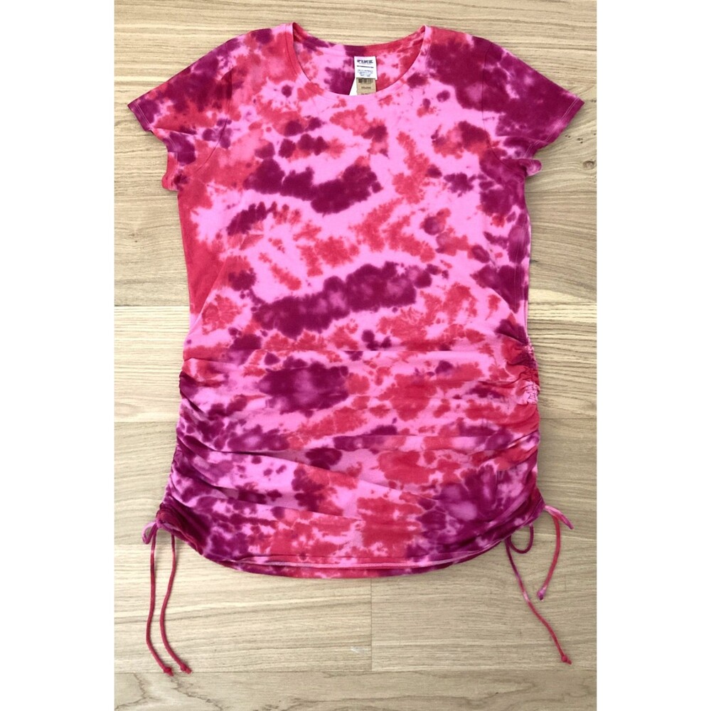 PINK Victoria's Secret Tie Dye Ruch Bodycon Tight Stretches Mini Dress XXL Beach - Picture 2 of 13